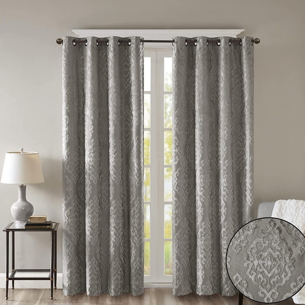 Elegant Gray Patterned Curtains